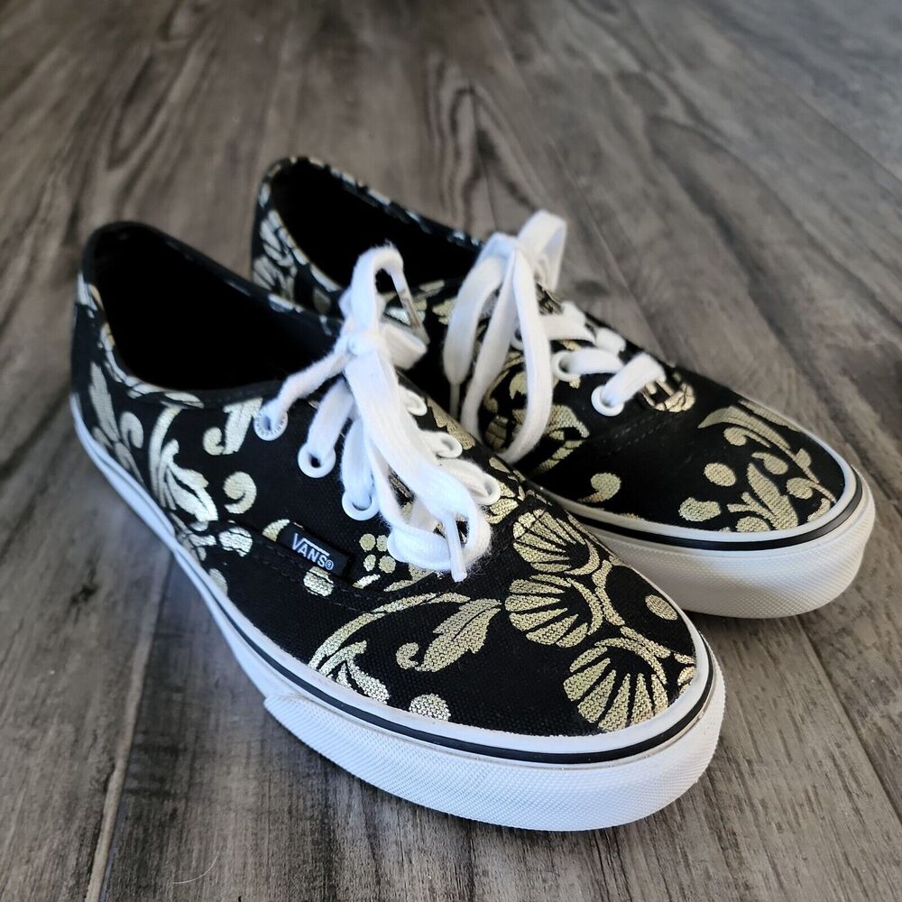 Vans Authentic 50th Anniversary Duke/Black/Gold Foil Sz Men’s 5 Women's 6.5